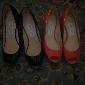 Theses are never worn Jimmy Choo Wedges .